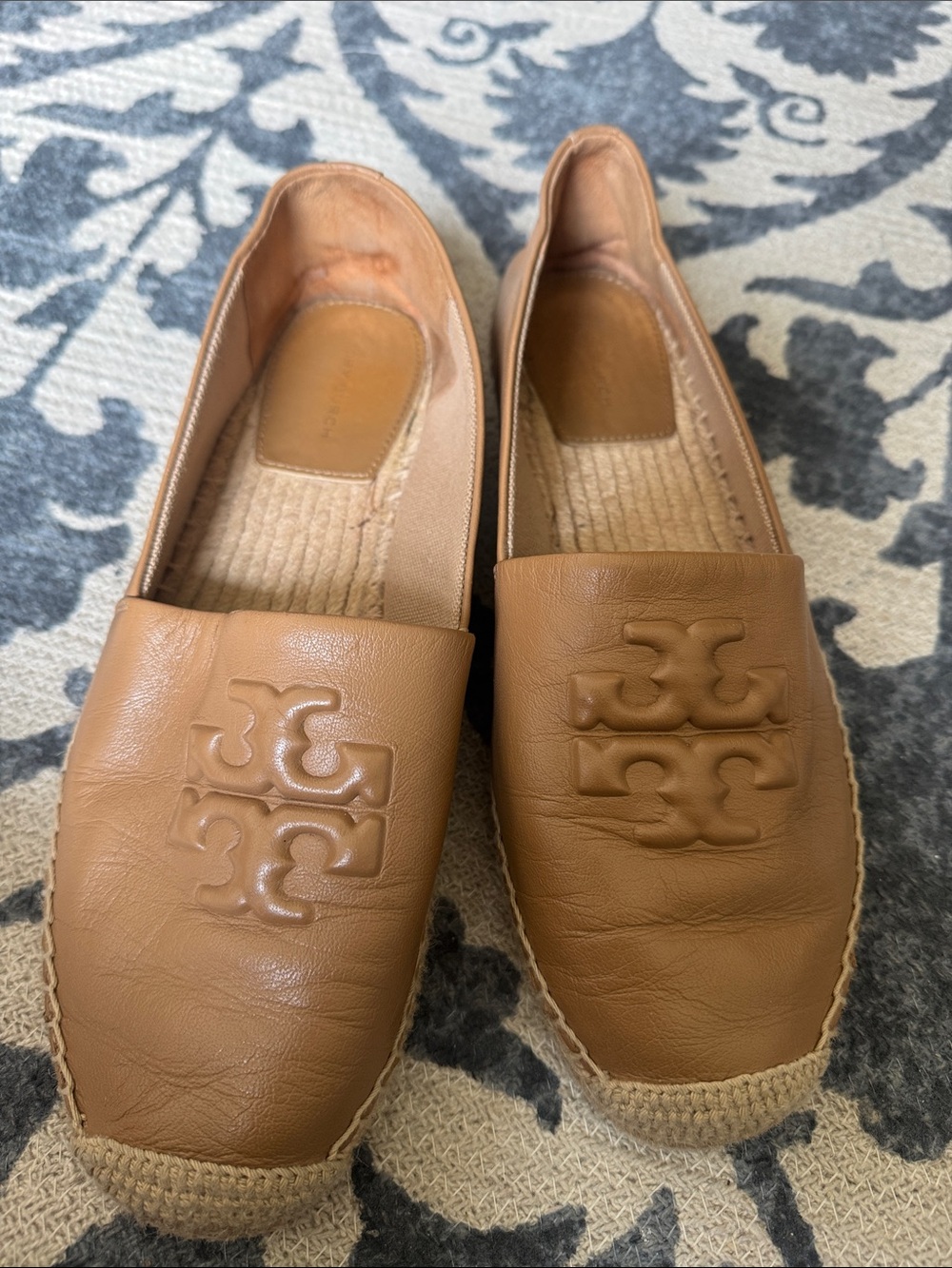 Tory Burch-Inspired Women’s Tan Leather Espadrilles